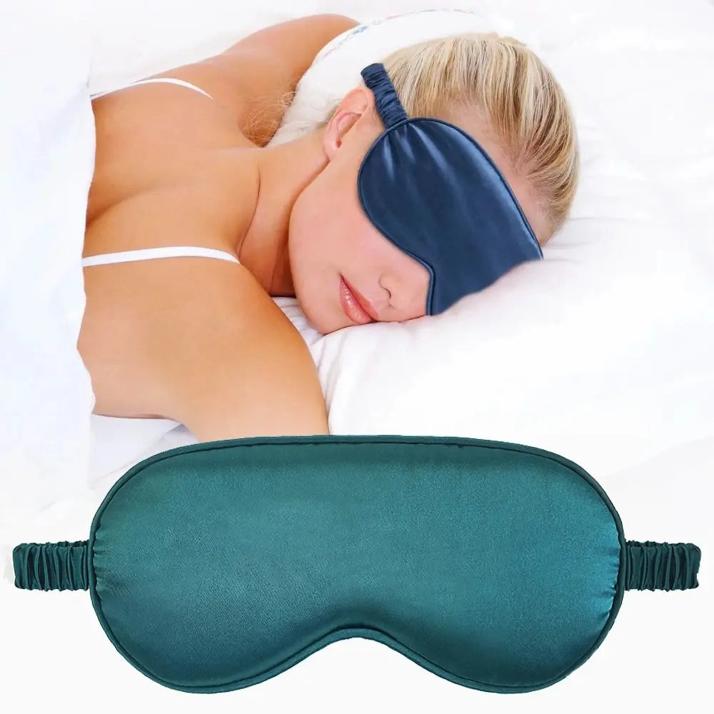 Sleep Eye Mask with Double-sided Imitation Silk Shading and Elastic Straps for Breathability