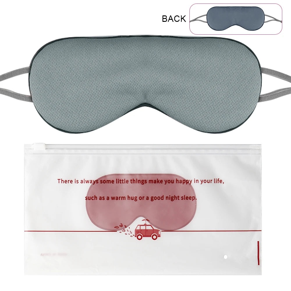 Sleeping Eye Mask Block Out Light Ice Silk Warm And Cool Dual Use Adjustable Soft Travel Light Blocking Breathable Eye Mask